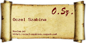 Oczel Szabina névjegykártya